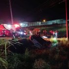 Así quedó el vehículo del agente tras volcarse el pasado 9 de febrero.