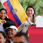 Simpatizantes de Daniel Noboa en Coca.