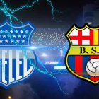 Emelec y su Explosión Azul con música y de fondo el Clásico del Astillero.