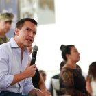 El presidente-candidato Daniel Noboa.