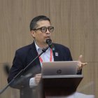 Juan Carlos Parra durante la comparecencia de este 11 de febrero de 2025 en el Concejo.