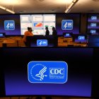 The Emergency Operations Center at the Centers for Disease Control and Prevention in Atlanta, Georgia, on March 19, 2021. (Photo by Eric BARADAT / AFP)