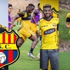 Javier Arreaga, Álex Rangel, Gustavo Vallecilla y Gastón Campi, defensas centrales de Barcelona.