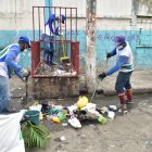 El personal de Urvaseo realizó la limpieza de las calles