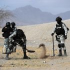 Agentes de la GN de México realizaron un operativo de búsqueda de túneles clandestinos debajo del río Bravo (río Grande en EE.UU.)