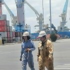 La actividad comercial en el Puerto Marítimo de Guayaquil.