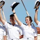 La princesa Leonor en su travesía como guardiamarina en el Buque Escuela Juan Sebastián de El cano, en la primera escala en Salvador de Bahía (Brasil).