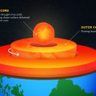 Las capas internas de la Tierra incluyen el manto, el núcleo externo y el núcleo interno.