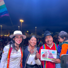 En el sur de Quito, Leonidas Iza, candidato presidencial por Pachakutik, recibió apoyo.