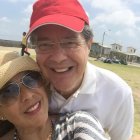 El expresidente de la República, Guillermo Lasso y su esposa, María de Lourdes.