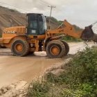 Con maquinaria pesada se debió desbloquear los tramos afectados en la Ruta del Spondylus, en Santa Elena.