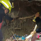 Vivienda destruida por avalancha de lodo.