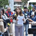 Giovanna Ubidia, candidata de ADN, asistió este 17 de febrero al CNE.