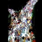 Decenas de motociclistas circularon en grupo por diversas calles de Guayaquil durante la noche del lunes 17 de febrero.