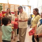 Actividad. La Balandra, restaurante de mariscos en Mercado del Río, brindó una mañana llena de juegos y sorpresas a niños atendidos en SOLCA.