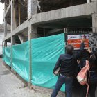 Suspensión. Personal técnico de la Agencia Metropolitana de Control acudió a inspeccionar la obra y encontró que no contaba con medidas de seguridad.