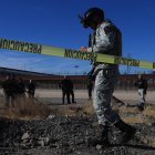 Integrantes de la policía estatal y la Guardia nacional participan en el operativo ‘Operación Frontera Norte’ en las inmediaciones del Río Bravo este lunes, en Ciudad Juárez (México).