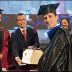 El presidente Daniel Noboa y su hermano, Santiago Noboa.