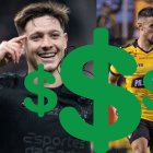 Rodrigo Garro de Corinthians, cuesta 14 millones de dólares y Joaquín Valiente d Barcelona 2 millone.