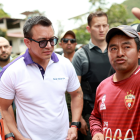 Daniel Noboa visita la zona afectada en Piñas.