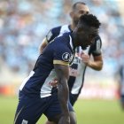 La celebración de Eryc Castillo tras marcar su gol ante Iquique.