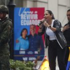 La presidenta de la Revolución Ciudadana y candidata correísta, Luisa González.