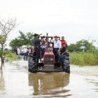Una las zonas que están inundadas en el cantón Babahoyo, en la provincia de Los Ríos.