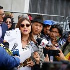 La Asambleísta Sofía Espín acudió a la Fiscalía este 6 de marzo de 2025.