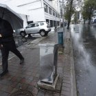 En el sector de La Mariscal se registró acumulación de agua.