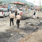 Situación. Elementos de la Policía Nacional han llegado hasta el sitio esta mañana.