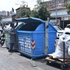 Los nuevos contenedores celestes fueron colocados en varios barrios de la ciudad, entre ellos La Mariscal.