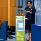 La canciller Gabriela Sommerfeld realiza una gira internacional para buscar apoyo internacional en temas de seguridad.