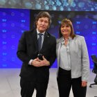 El presidente Javier Milei y su ministra Patricia Bullrich.