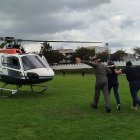 Operativo de traslado de Mayra Salazar. Se usó un helicóptero de la Policía Nacional.