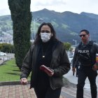 La ministra Inés Manzano estuvo dirigiendo el COE Nacional este 16 de marzo.