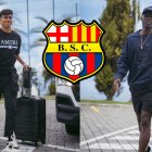 Xavier Arreaga y Janner Corozo llegando a la Casa de la Selección.