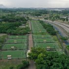 Espacio. Vista área del Parque Samanes, norte de Guayaquil.