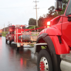 Varias unidades de los Bomberos de Guayaquil se trasladan hasta Daule ante lo ocurrido.