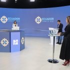 Debate presidencial entre Daniel Noboa y Luisa González, la noche del 23 de marzo.