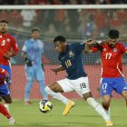 Gonzalo Plata de Ecuador tuvo un buen partido ante Chile.