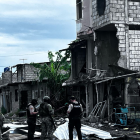 Viviendas destruidas por la explosión en Puerto Bolívar, Machala.