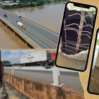 Los daños en el puente Vicente Rocafuerte son evidentes