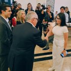 Luisa González se reunió con empresarios de la Cámara de Comercio de Quito.