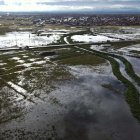 Una aérea de cultivos afectada por las inundaciones que afectan Bolivia desde noviembre de 2024.