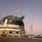 Fotografía de archivo del 26 de enero de 2025 de la construcción del telescopio "Extremely Large Telescope (ELT)", en el desierto de Atacama (Chile).