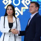 Luisa González y Daniel Noboa lanzaron y recibieron ataques durante el careo presidencial.