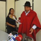 Jorge Herrea, expresidente de la Conaie, en una actividad pasada.