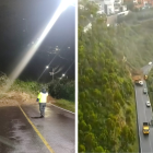 Un deslizamiento de tierra provoca el cierre de la antigua vía a Nayón.