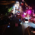 Accidente. El hecho fue comunicado en redes sociales.