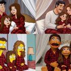 La familia Derbez recreó una foto con varios estilos de animación.